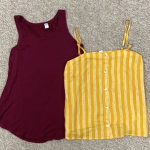 Young Adult/Women’s Tank Tops - size medium- sold as a lot
